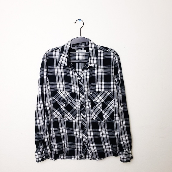 Zara Woman Plaid Snap Button Shirt - Picture 4 of 7
